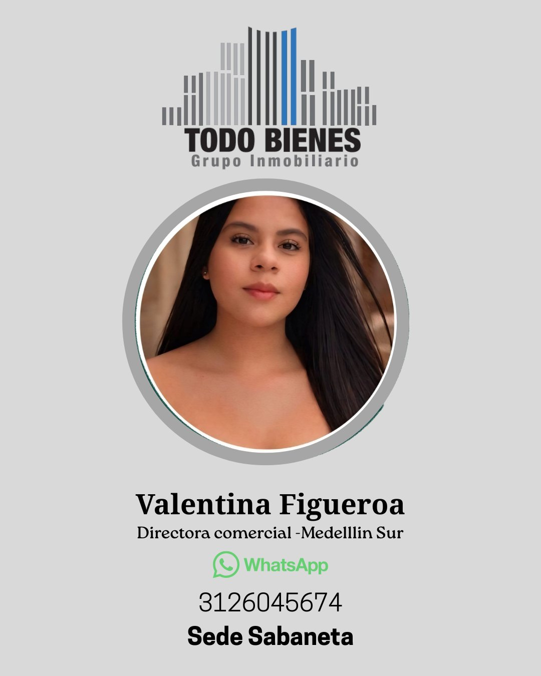 Valentina Figueroa — Directora Comercial Medellín Sur